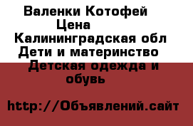 Валенки Котофей  › Цена ­ 700 - Калининградская обл. Дети и материнство » Детская одежда и обувь   